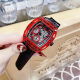 Guess Phoenix Multifunction Analog Red Dial Black Silicone Strap Watch For Men - GW0499G4 Buy Now By Guess