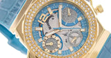 Guess Fusion Chronograph Blue Dial Blue Leather Strap Watch For Women - GW0553L3 Buy Now By Guess