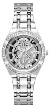 Guess Allara Quartz Silver Dial Silver Steel Strap Watch For Women - GW0604L1 Buy Now By Guess