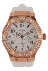 Guess Diamonds White Dial White Rubber Strap Watch For Women - W0426L1 Buy Now By Guess