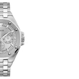 Shop Guess Analog Quartz Silver Dial Silver Steel Strap Watch For Men - U0377G1 in USA