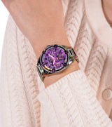 Shop Guess Queen Multicolor Dial Multicolor Steel Strap Watch For Women - GW0464L4 in USA