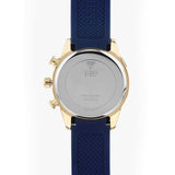 Shop Guess Catalina Blue Gold Tone Blue Silicone Strap Watch For Women - W0562L2 in USA