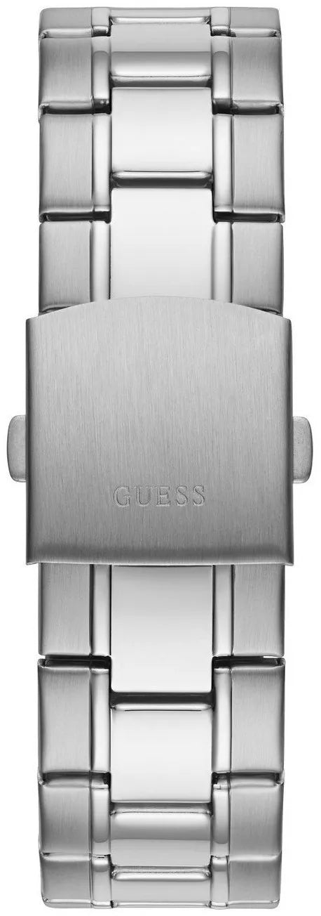 Shop Guess Commander Chronograph Black Dial Silver Steel Strap Watch for Men - GW0056G1 in USA