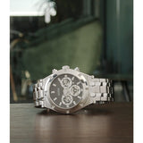 Shop Guess Continental Black Dial Silver Steel Strap Watch for Men - GW0260G1 in USA