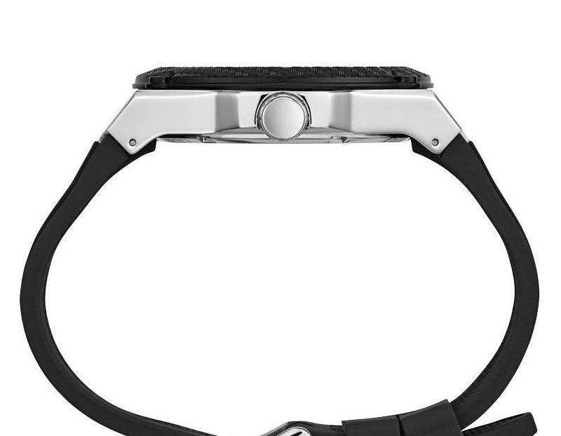 Guess Legacy White Dial Black Rubber Strap Watch For Men - W1049G3 Buy Now By Guess