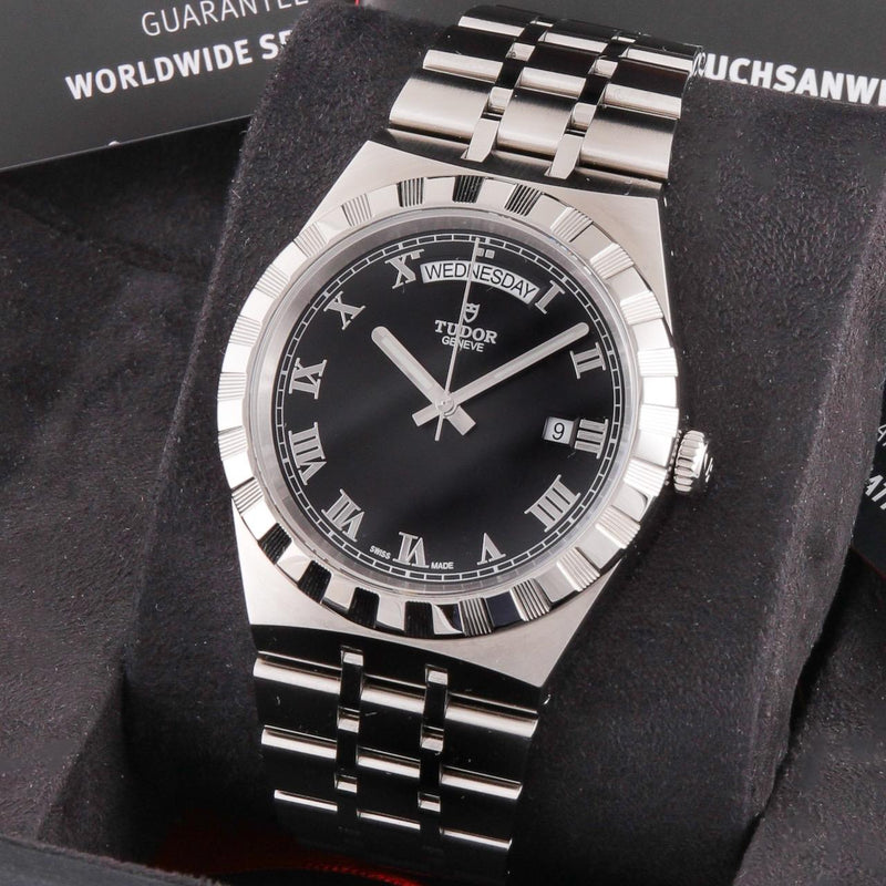 Tudor Royal Automatic Black Dial Silver Steel Strap Watch for Men - M28600-0003 Buy Now By Tudor