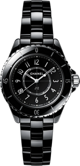 Chanel J12 Quartz Black Dial Black Steel Strap Watch for Women - J12 H5695