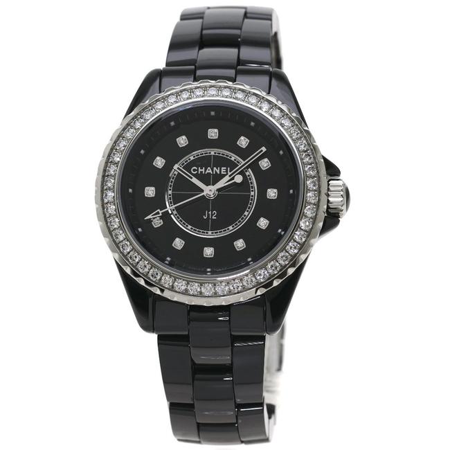 Chanel J12 Quartz Diamond Black Dial Black Steel Strap Watch for Women - J12 H6419