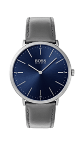 Hugo Boss Horizon Blue Dial Grey Leather Strap Watch for Men - 1513539 Buy Now By Hugo Boss