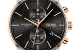 Shop Hugo Boss Associate Chronograph Black Dial Two Tone Steel Strap Watch for Men - 1513840 in USA