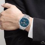 Hugo Boss Trace Chronograph Quartz Blue Dial Silver Steel Strap Watch For Men - 1514007 Buy Now By Hugo Boss