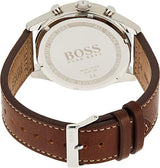 Hugo Boss Aeroliner Chronoraph White Dial Brown Leather Strap Watch For Men - HB1512447 Buy Now By Hugo Boss