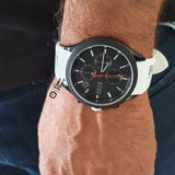 Shop Hugo Boss Velocity Black Dial White Rubber Strap Watch for Men - 1513718 in USA