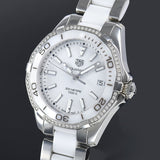 Shop Tag Heuer Aquaracer Diamonds White Dial Two Tone Steel Strap Watch for Women - WAY131H.BA0914 in USA