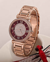 Michael Kors Caitlin Red Dial Rose Gold Stainless Steel Strap Watch for Women - MK3377 Buy Now By Michael Kors