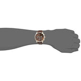 Hugo Boss Grand Prix Chronograph Brown Dial Brown Leather Strap Watch for Men - 1513605