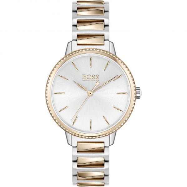 Hugo Boss Signature Silver Dial Two Tone Steel Strap Watch for Women - 1502567 Buy Now By Hugo Boss