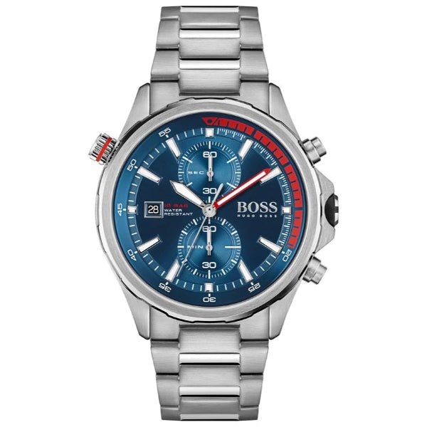 Shop Hugo Boss Globetrotter Blue Dial Silver Steel Strap Watch for Men - 1513823 in USA