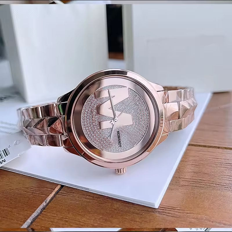 Michael Kors Runway Mercer Quartz Rose Gold Dial Rose Gold Steel Strap Watch For Women - MK6736 Buy Now By Michael Kors