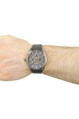 Hugo Boss Onyx Grey Dial Black Leather Strap Watch for Men - 1513366 Buy Now By Hugo Boss
