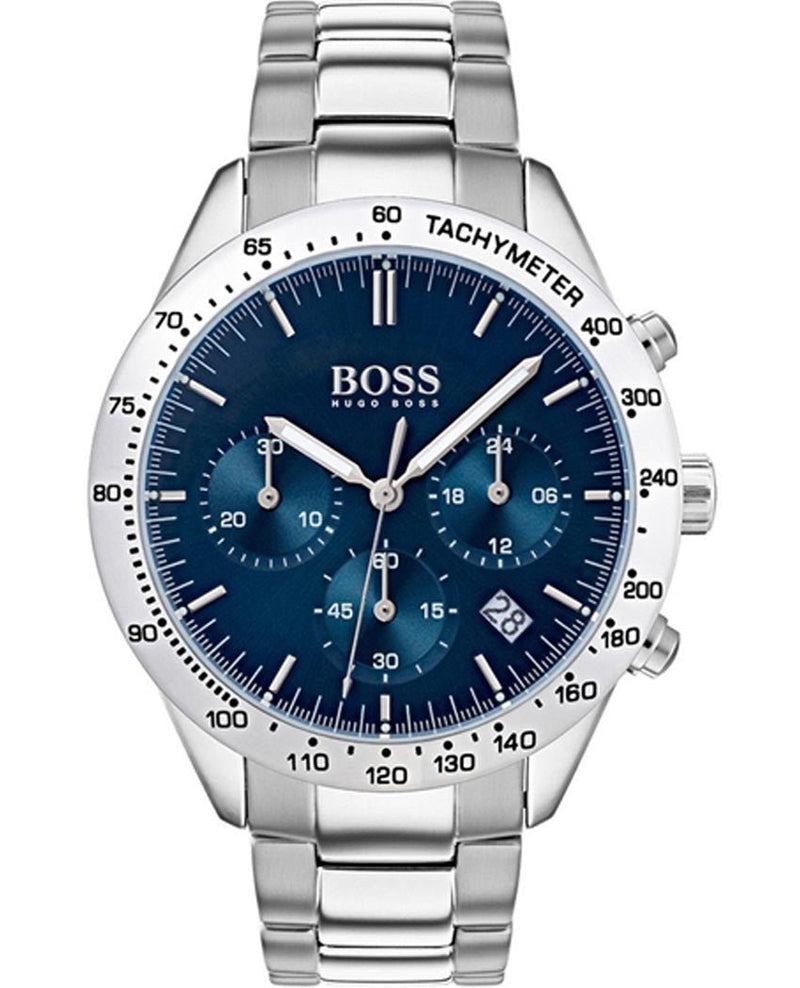 Shop Hugo Boss Talent Blue Dial Silver Steel Strap Watch for Men - 1513582 in USA