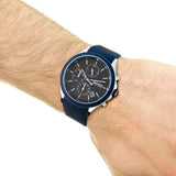 Hugo Boss Grand Prix Chronograph Black Dial Blue Leather Strap Watch for Men - 1513563 Buy Now By Hugo Boss