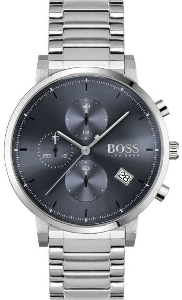 Shop Hugo Boss Integrity Blue Dial Silver Steel Strap Watch for Men - 1513779 in USA