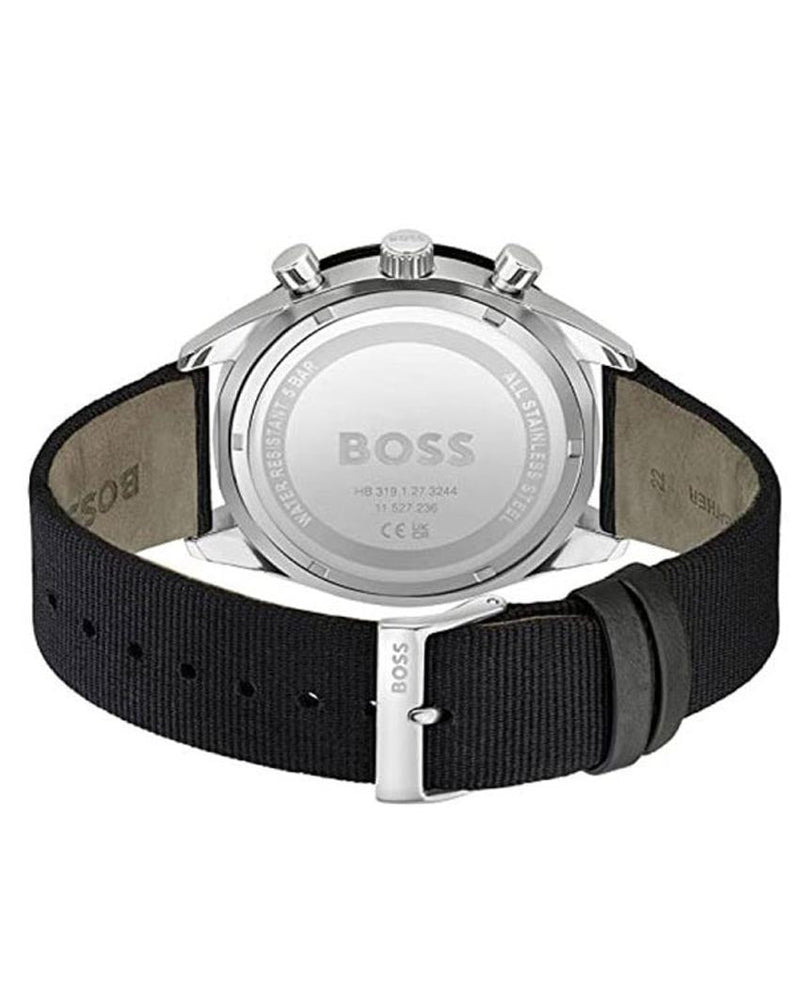 Hugo Boss Santiago Green Dial Black Nylon Strap Watch for Men - 1513936 Buy Now By Hugo Boss