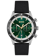 Hugo Boss Santiago Green Dial Black Nylon Strap Watch for Men - 1513936 Buy Now By Hugo Boss