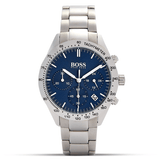 Shop Hugo Boss Talent Blue Dial Silver Steel Strap Watch for Men - 1513582 in USA