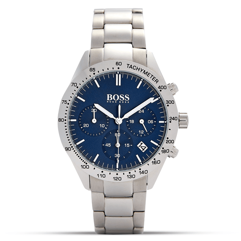 Shop Hugo Boss Talent Blue Dial Silver Steel Strap Watch for Men - 1513582 in USA