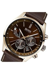 Hugo Boss Grand Prix Brown Dial Brown Leather Strap Watch for Men - 1513605 Buy Now By Hugo Boss