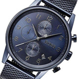 Hugo Boss Navigator Chronograph Blue Dial Blue Mesh Bracelet Watch for Men - 1513538