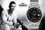 Tissot T Classic Luxury Powermatic 80 Black Dial Silver Steel Strap Watch For Men - T086.408.11.056.00