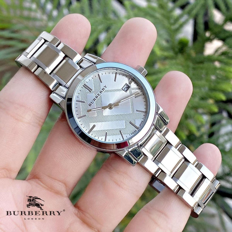 Burberry The City Silver Dial Silver Steel Strap Watch for Women - BU9143 Buy Now By Burberry