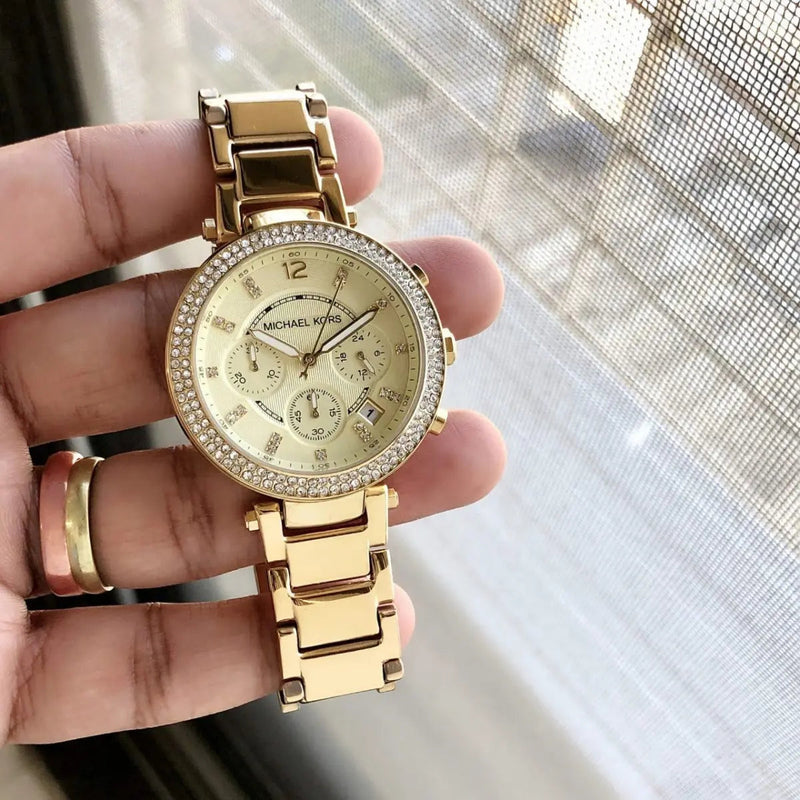 Michael Kors Parker Gold Dial Gold Steel Strap Watch for Women - MK5354 Buy Now By Michael Kors