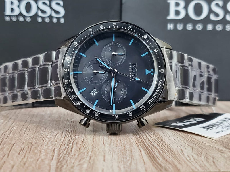 Hugo Boss Trophy Black Dial Black Steel Strap Watch for Men - 1513675 Buy Now By Hugo Boss
