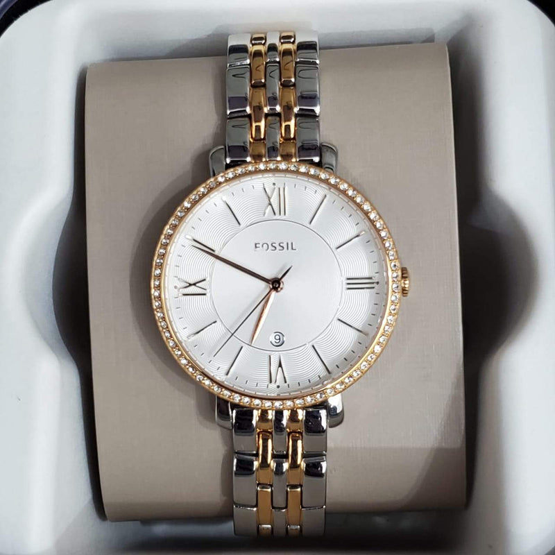 Fossil Jacqueline White Dial Two Tone Steel Strap Watch for Women - ES3634 Buy Now By Fossil