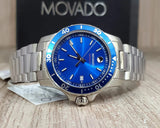 Movado Series 800 Blue Dial Silver Steel Strap Watch For Men - 2600137 Buy Now By Movado