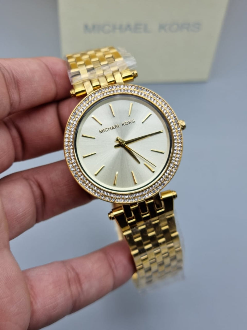 Michael Kors Darci Silver Dial Gold Stainless Steel Strap Watch for Women - MK3191 Buy Now By Michael Kors