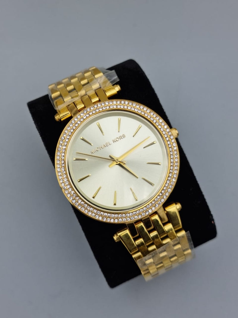 Michael Kors Darci Silver Dial Gold Stainless Steel Strap Watch for Women - MK3191 Buy Now By Michael Kors
