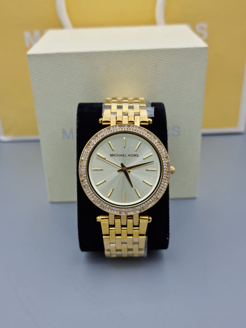 Michael Kors Darci Silver Dial Gold Stainless Steel Strap Watch for Women - MK3191 Buy Now By Michael Kors