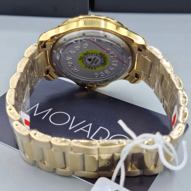 Shop Movado Series 800 Blue Dial Gold Steel Strap Watch For Men - 2600144 in USA