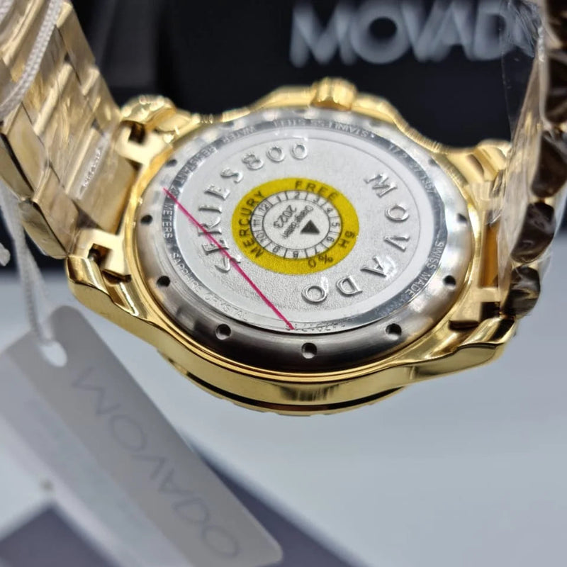 Shop Movado Series 800 Blue Dial Gold Steel Strap Watch For Men - 2600144 in USA