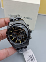 Michael Kors Lexington Chronograph Black Dial Black Steel Strap Watch for Men - MK8603 Buy Now By Michael Kors