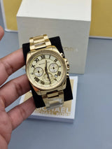 Michael Kors Brecken Chronograph Gold Dial Gold Steel Strap Watch For Women - MK6366 Buy Now By Michael Kors