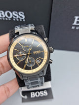 Hugo Boss Grand Prix Black Dial Black Steel Strap Watch for Men - 1513578 Buy Now By Hugo Boss