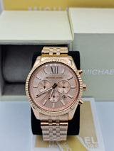 Michael Kors Lexington Rose Gold Dial Rose Gold Steel Strap Watch for Men - MK8319 Buy Now By Michael Kors