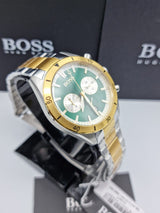 Hugo Boss Santiago Green Dial Two Tone Steel Strap Watch for Men - 1513872 Buy Now By Hugo Boss